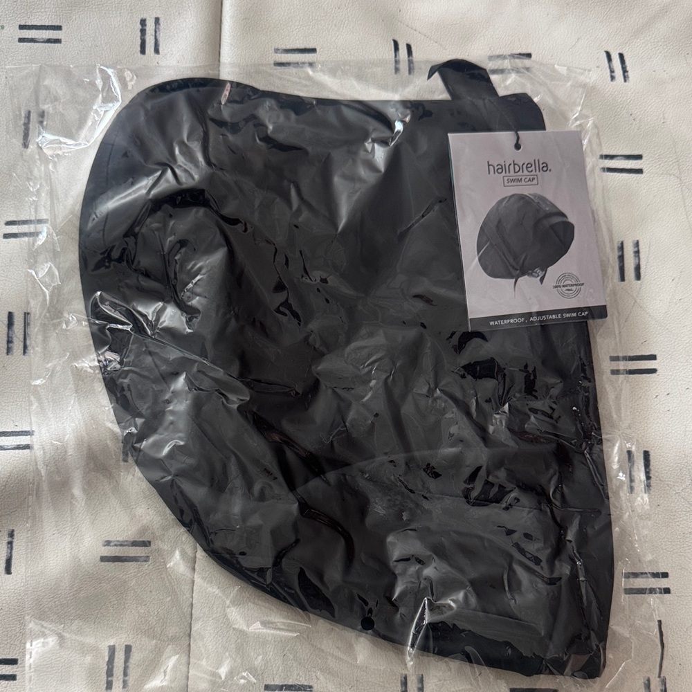 Hairbrella Black swim cap